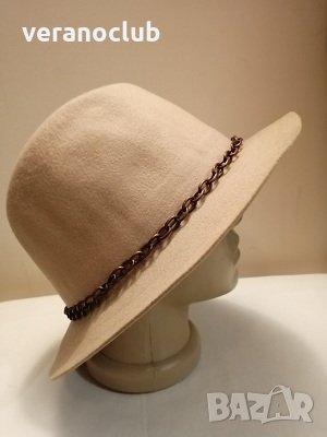 Дамска шапка Естествен филц 60 см, снимка 3 - Шапки - 35169680