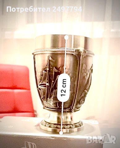 Винтидж немска калаена чаша, снимка 4 - Колекции - 42735259