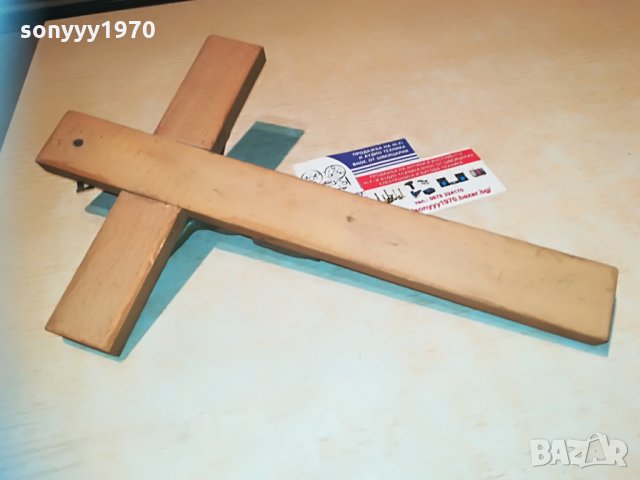 кръст с христос-масивен мед/месинг-33х21см-внос франция, снимка 16 - Антикварни и старинни предмети - 29603040