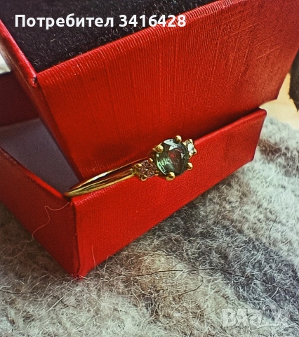 Швейцарски златен пръстен, 18 карата, снимка 5 - Пръстени - 54212713