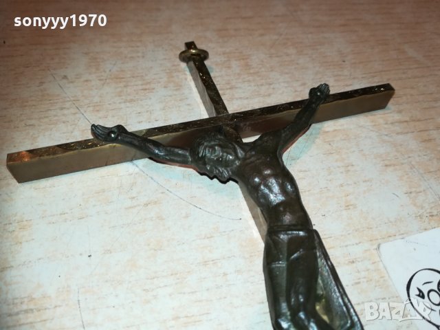 кръст с христос-масивен мед/месинг/бронз 0412201556, снимка 6 - Колекции - 31014817