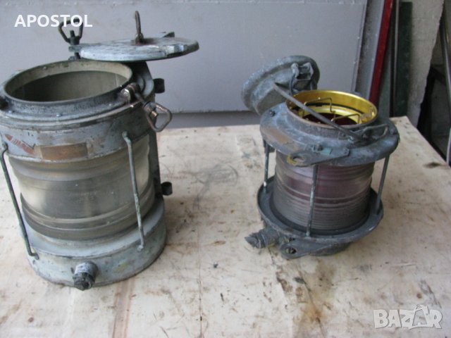 Стар корабен  фенер, снимка 2 - Колекции - 34112172