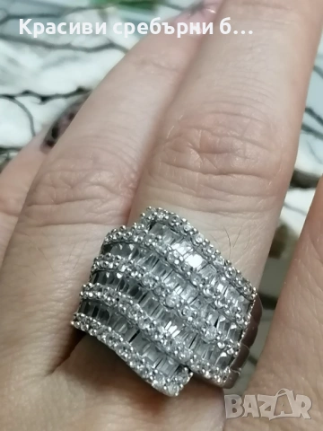 Впечатляващ, масивен сребърен пръстен , снимка 2 - Пръстени - 53183561