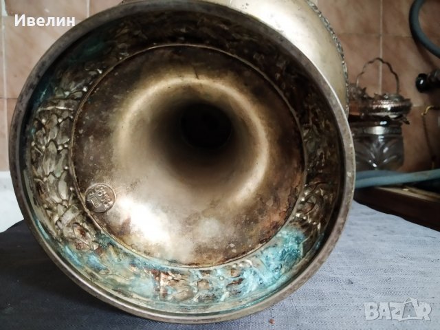 стара посребрена месингова  фруктиера арт деко, снимка 7 - Антикварни и старинни предмети - 29234711