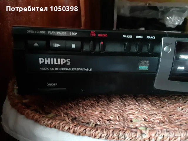 Перфектен PHILIPS- CDR 770 -AUDIO CD RECORDER- Професионален, снимка 4 - Декове - 56201148