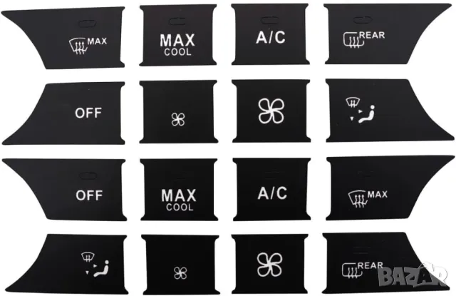 Стикери за бутони Mercedes W204 C250 C350 E Class ML GL GLK 2008 2009 2010 2011 2012 2013-14, снимка 3 - Аксесоари и консумативи - 48279221