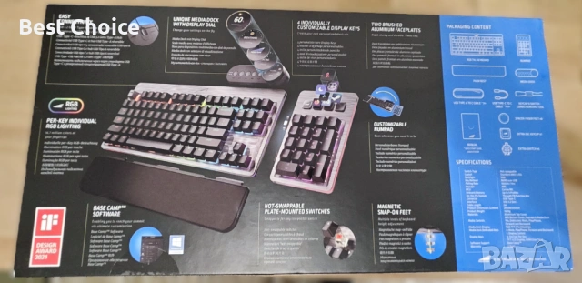 Геймърска клавиатура Mountain Everest MAX , снимка 3 - Клавиатури и мишки - 53057748