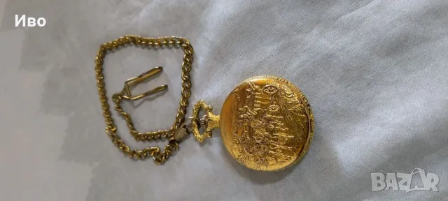 Красив джобен часовник с карета 