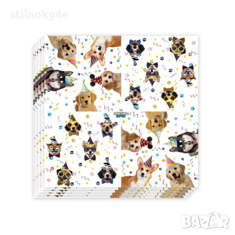 Парти салфетки за рожден ден на домашен любимец Аксесоари за рожден ден на куче, снимка 1