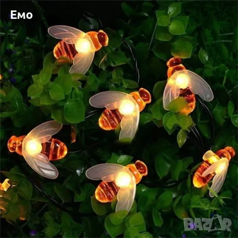Светещи гирлянди тип пчела: Със соларно захранване: CutesyBee SD15, снимка 4 - Соларни лампи - 48008133