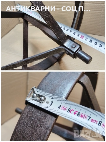 Старо Ковано Метално Колело За Ръчна Количка. / 4,7 кг. / НОМЕР 755., снимка 10 - Антикварни и старинни предмети - 54093149