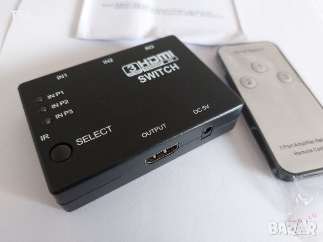 HDMI switch превключвател с дистанционно - 3 входа, снимка 5 - Друга електроника - 40499692