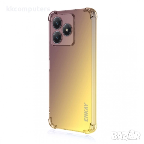 ENKAY TPU Калъф и Протектор за Honor X5c Plus 4G / Honor X5c 4G - Усилени ъгли, 4 Градиентни цветове, снимка 3 - Калъфи, кейсове - 52638157