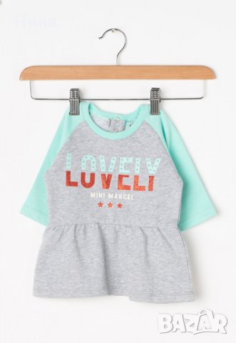 Маркова рокля в сив меланж, снимка 3 - Бебешки рокли - 31167551