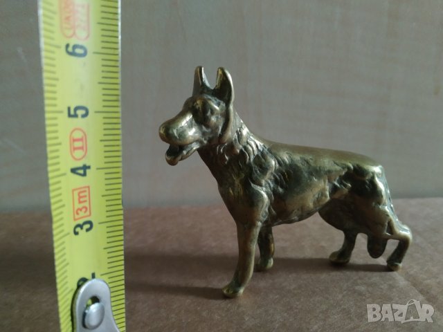месингова статуетка-куче, снимка 1 - Други ценни предмети - 39554868