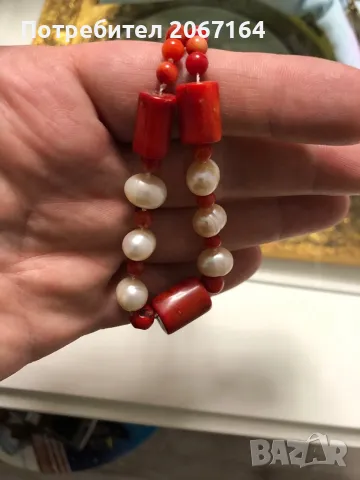 Гердан от корал и перли, снимка 7 - Колиета, медальони, синджири - 48870164
