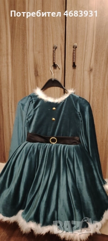 Детска коледна рокля 9г, снимка 2 - Детски рокли и поли - 52805371