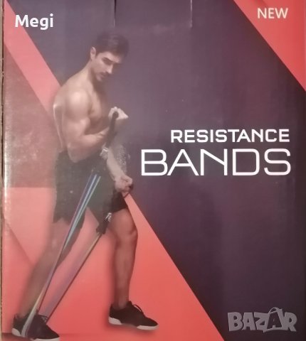 Фитнес ластици за тренировка комплект, снимка 3 - Фитнес уреди - 36834464