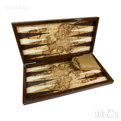 Премиум Табла Антична карта 48x48cm, снимка 3 - Шах и табла - 50176860