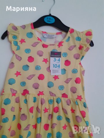 нова памучна рокля за момиче 3-4год.