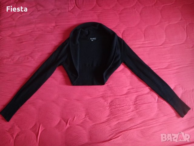 Къса черна жилетка Amisu, снимка 3 - Жилетки - 31104135