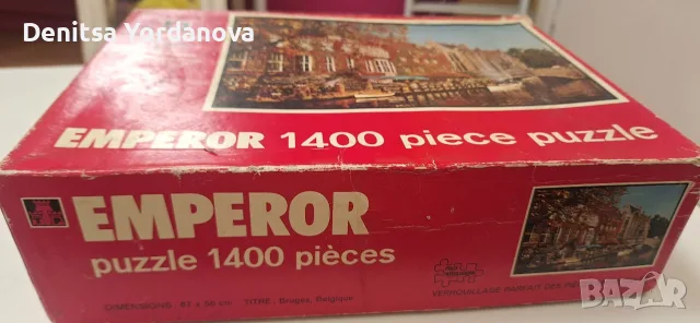 Ретро пъзел Tower Press "Emperor" (1400 части) – Брюж, Белгия (1960-те), снимка 2 - Други ценни предмети - 56004516