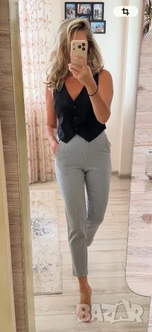 Сив панталон ZARA, снимка 4 - Панталони - 56162218