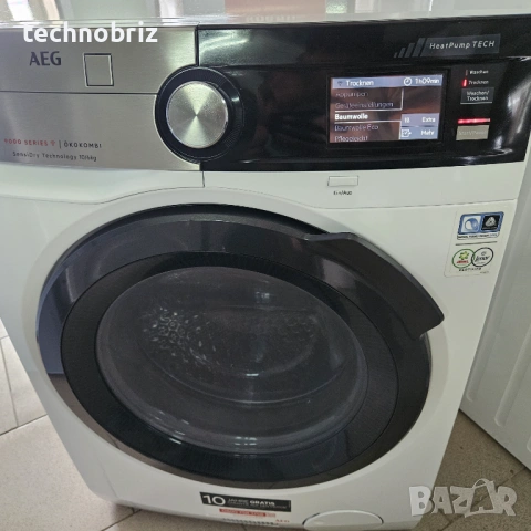 Немска инверторна пералня със сушилня с термопомпа AEG Wi-Fi SERIES 9000 - ГАРАНЦИЯ, снимка 2 - Перални - 54125443