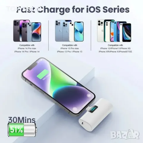 Powerbank 5200 mAh за iPhone, снимка 8 - Външни батерии - 48668225