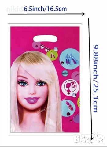 кукла Барби Barbie 10 бр торбички за лакомства подарък