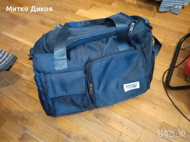 Perfect line Марков сак примазан плат нов 38х25х21см