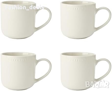 Нов комплект от 4 броя Керамични Чаши Mikasa Cranborne 320ml Подарък дом кухня
