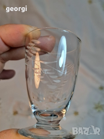 три гравирани чаши за ракия 29/6, снимка 4 - Чаши - 52832822