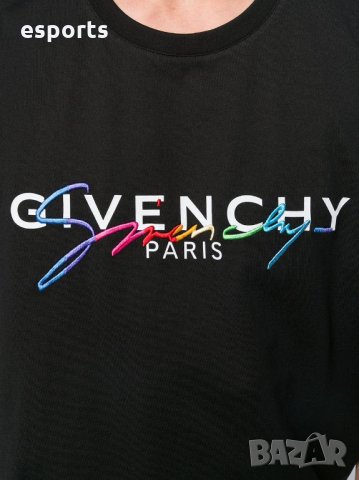 Мъжка тениска Givenchy Paris Embroidery Black XL, снимка 7 - Тениски - 26010301