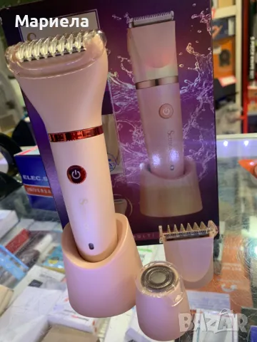 Scttomon Електрическа дамска самобръсначка за жени / Тример за бикини зона / Мокро и сухо, снимка 9 - Тримери - 47631045