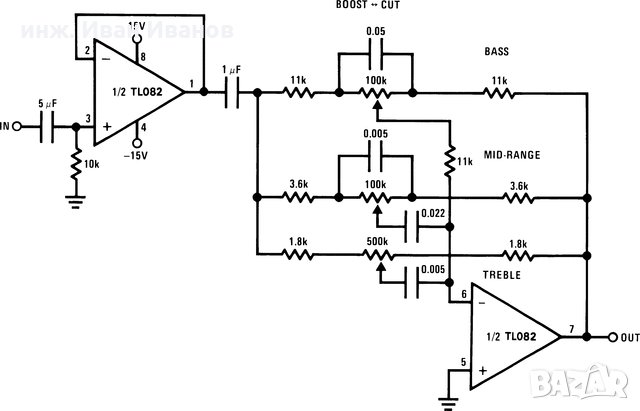 А 082 (TL082) - Бърз, двоен ОУ с полеви транзистори на входа за аудио приложения, снимка 3 - Друга електроника - 35479756