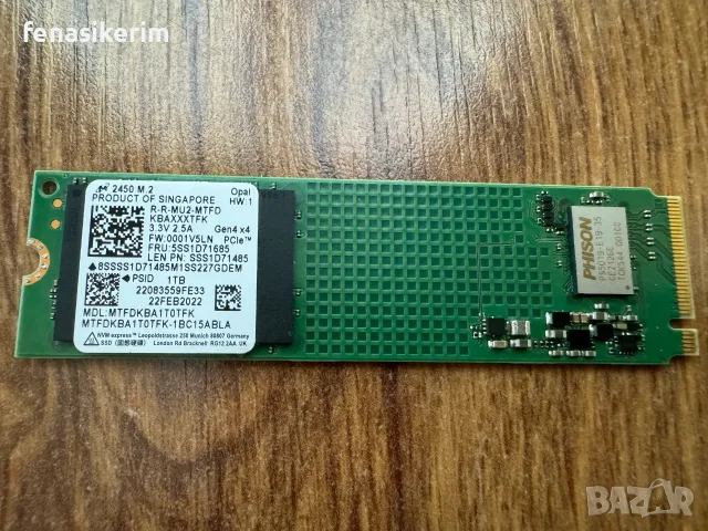 98% Здраве Micron 1000GB 1TB SSD NVMe SSD Gen 4 x4 PCIe 2280