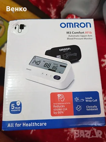 Апарат за кръвно налягане,Omron M3 Comfort Afib,Чисто нов, неразпечатан 