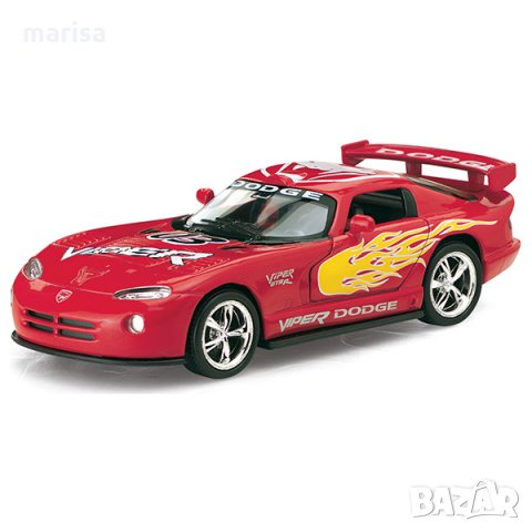 Метална количка Dodge Viper GTSR print, в кутия 520984, снимка 1