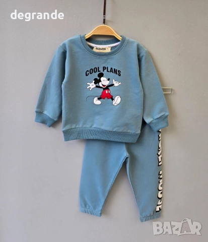 Детски комплект Mickey Мouse в ЗЕЛЕНО и СИНЬО, снимка 2 - Комплекти за бебе - 51774534