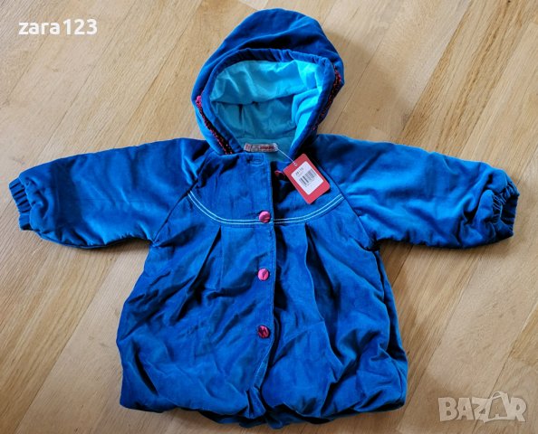ново френско плюшено яке, 12м - 74см, снимка 1 - Бебешки якета и елеци - 11334014