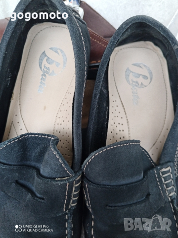 мъжки мокасини BATA® original, 41 - 42, естествена кожа, естествен велур , снимка 11 - Мокасини - 44581520