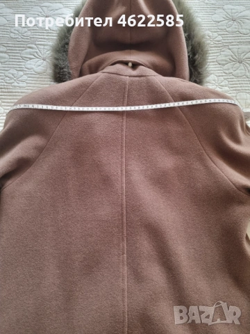 Палто кашмир и естествен косъм, снимка 4 - Палта, манта - 53219275