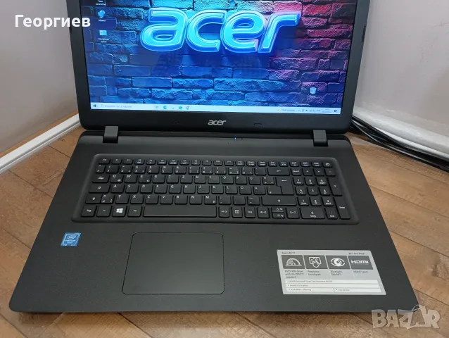 Лаптоп Acer Aspire ES1-732-P42B / 17,3", снимка 2 - Лаптопи за дома - 55774324