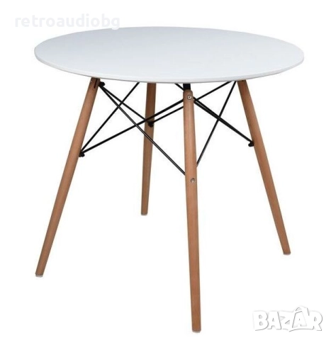  Кръгла трапезна маса Осло Раунд Ф80, снимка 2 - Маси - 52750515