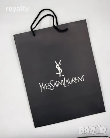 Yves Saint Laurent Нова Черна Хартиена Торбичка , снимка 2 - Подаръци за жени - 56509570