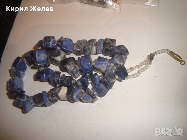 ЛАЗУРИТ и МЪНИСТА ПРЕКРАСНО АРТ - КОЛИЕ РЪЧНА ИЗРАБОТКА 41263, снимка 3 - Колиета, медальони, синджири - 30625557