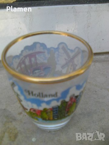 Стъклена чашка сувенир от Холандия