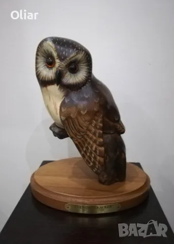 Дървена скулптура на бухал., снимка 8 - Антикварни и старинни предмети - 50293197