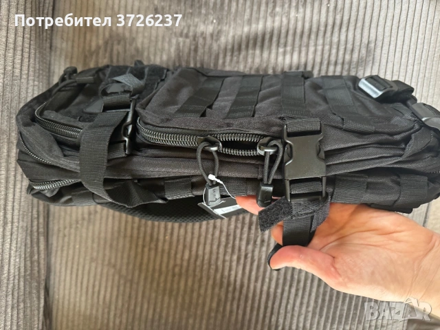 Тактически раница MIL-TEC Small Assault Pack – 20 л, черна, снимка 5 - Други спортове - 53102344